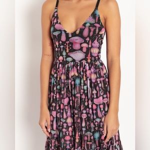 Blackmilk Fungirl Black Sheer Midaxi Dress